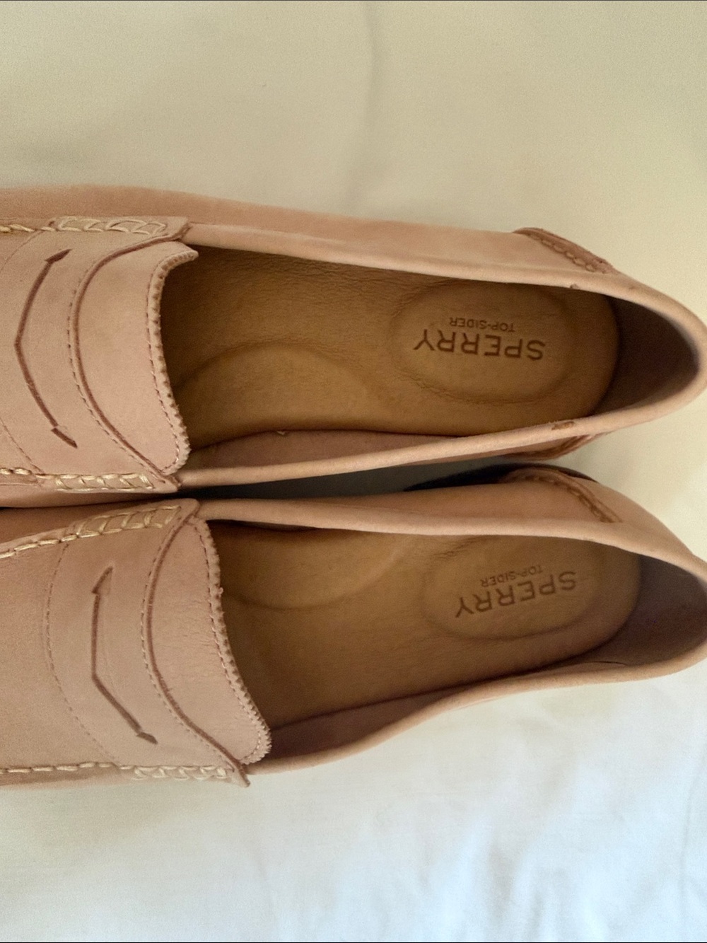 Sperry Women’s Slip-On Penny Loafers in Light Beige - Picture 4 of 7